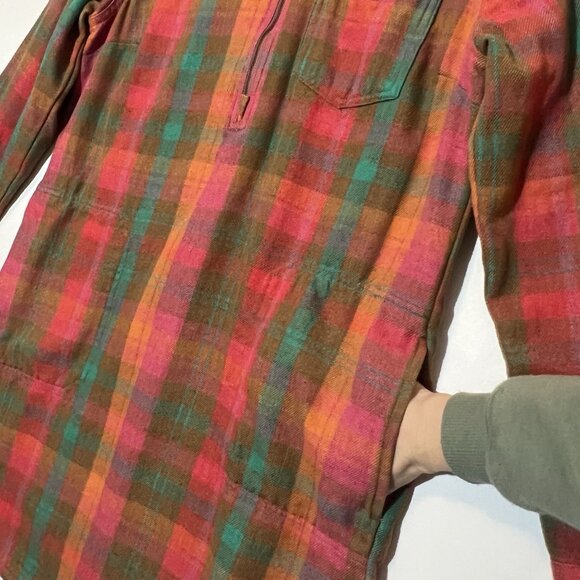Toad & Co Women Bodie Plaid Flannel ShirtDress Long Sleeve Small Size Pockets - Picture 9 of 13